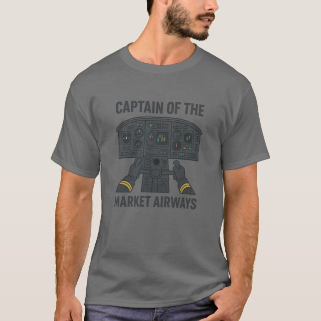 Camiseta Captain of the Market Airways – Trader Pilot (Frente)