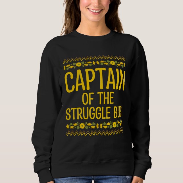 Camiseta Captain of the Struggle Bus Mom Driver Mother Driv (Frente)