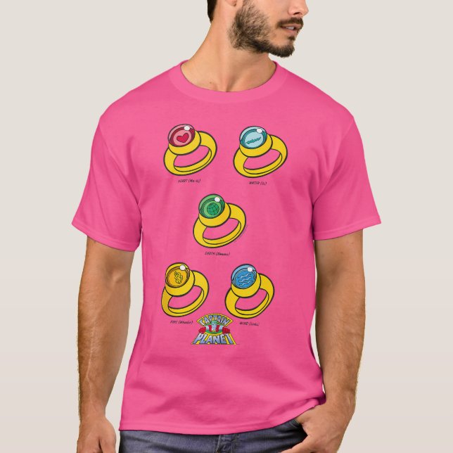 Camiseta Captain Planet Anéis do Poder (Frente)