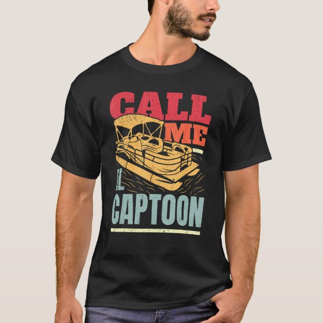 Camiseta Captain Pontoon Dad Pontoon Skipper I El Captoon (Frente)