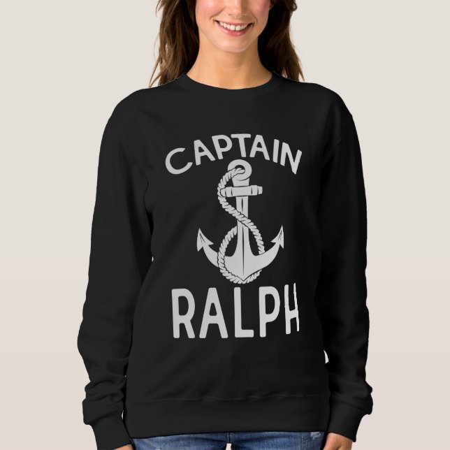 Camiseta Captain Ralph Ship Yacht Boating Boat Anchor (Frente)
