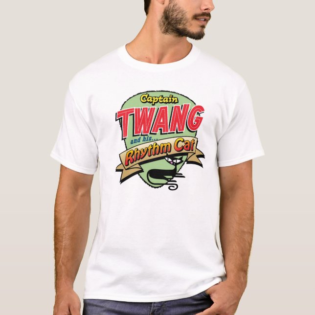 Camiseta Captain Twang and his Rhythm Cat (Frente)