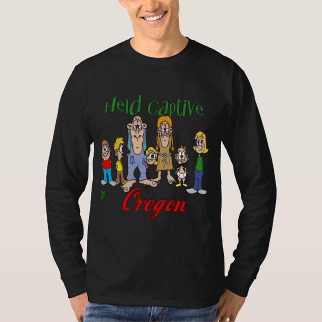 Camiseta Captivo detido em Oregon (Frente)