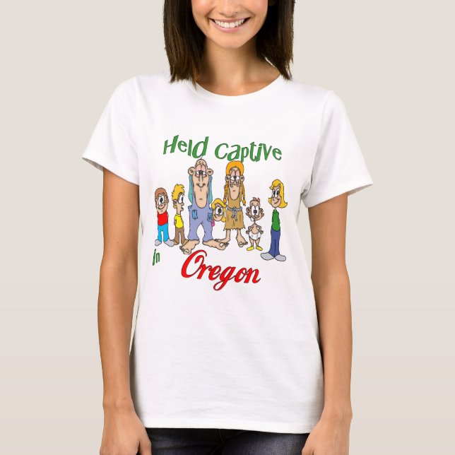Camiseta Captivo detido em Oregon (Frente)