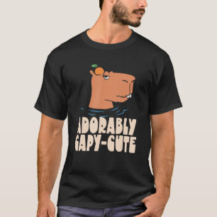 Camiseta Captura Adorável De Capybaras Animais Cutes Rodent