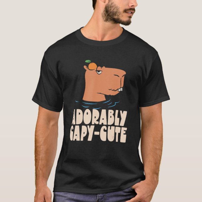Camiseta Captura Adorável De Capybaras Animais Cutes Rodent (Frente)
