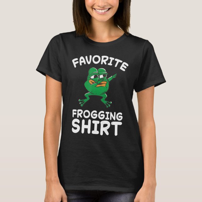 Camiseta Captura Anfíbia de Caçador de Sapos de sapo de Amo (Frente)