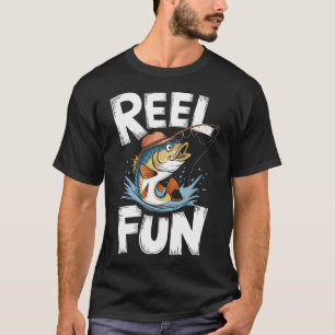Camiseta Captura de Pesca Engraçada com Vibrações Divertida