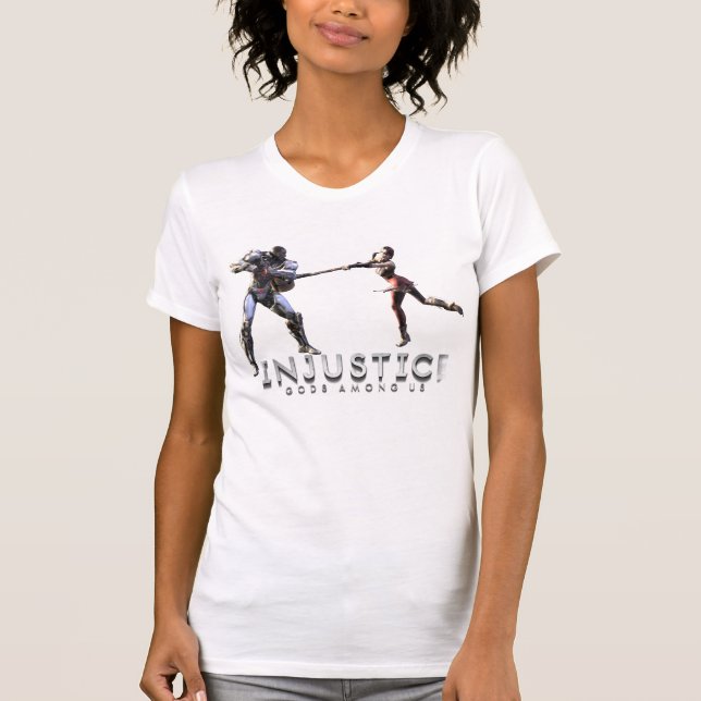 Camiseta Captura de tela: Cyborg vs Harley (Frente)
