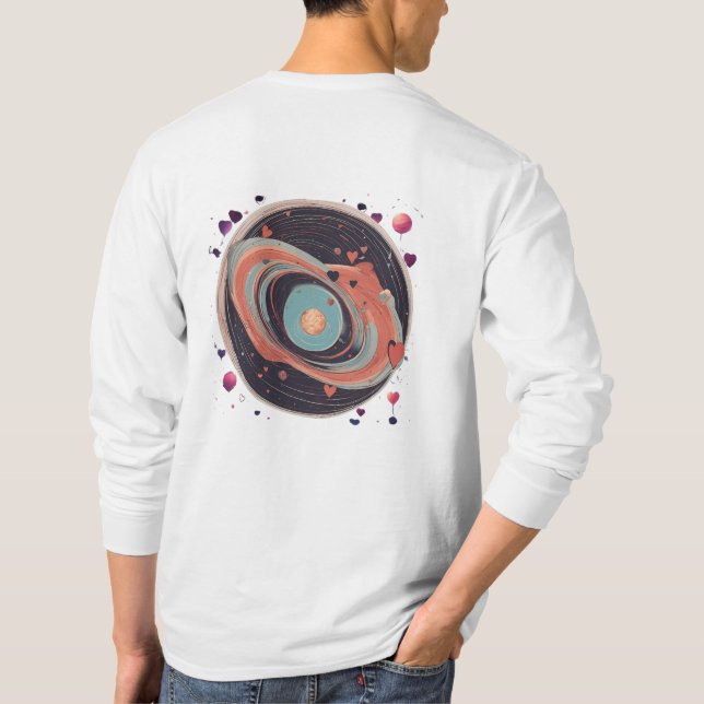 Camiseta 💖 🌠 "Capturado em sua órbita" (Verso)