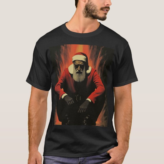 Camiseta Capturando Papai Noel do Inferno (Frente)
