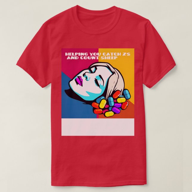 Camiseta Capturando Zs e Contando Sujidade de Ovinos (Frente do Design)