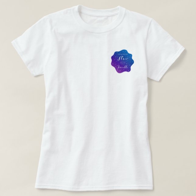Camiseta Capturar uma estrela em queda (Frente do Design)