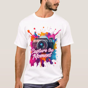 Camiseta Capture o momento - Retro Camera Art