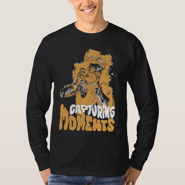 Camiseta Capturing Moments Cheerful Photography Illustratio (Frente)