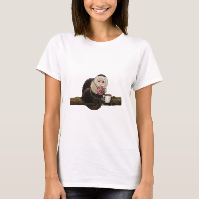 Camiseta Capuchin Cappuccino Macaco Café23 (Frente)