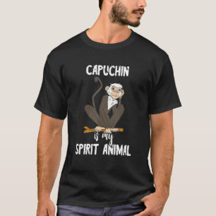 Camiseta Capuchin É Meu Espírito Animal Ape Macaco Selvagem