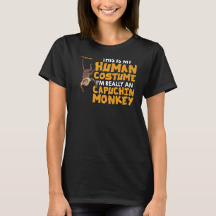 Camiseta Capuchin Macaco Cage Comida