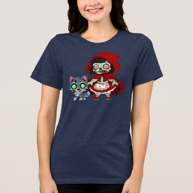 Camiseta Capuchinho Vermelho Zombie (Frente)