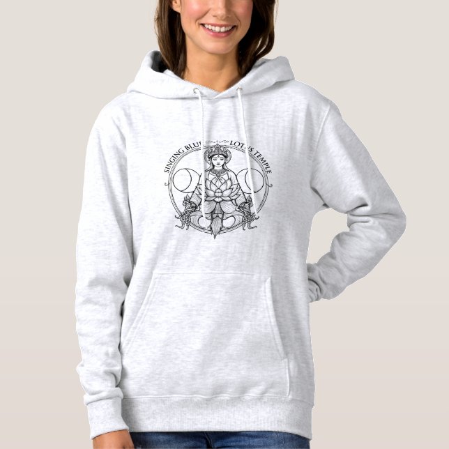 Camiseta Capuz Cinza, Deusa SBLT e Lótus (Frente)