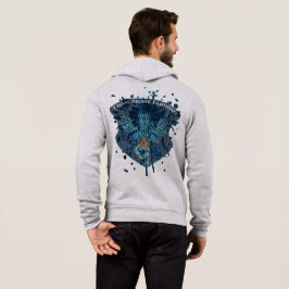 Camiseta Capuz com Desenho de Mancha de Pintura de Dragão d