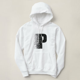 Camiseta Capuz com Efeito de Desintegração da Letra P | Mod