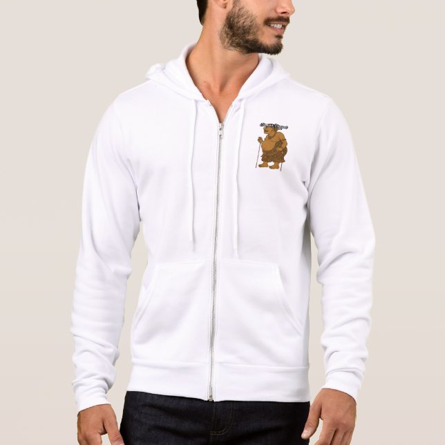 Camiseta Capuz com fecho total para homens Bella+Canvas (Frente)
