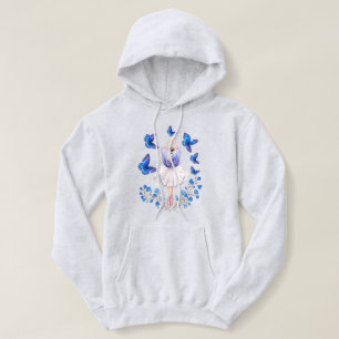 Camiseta Capuz de Bailarina Borboleta Azul – Elegante Fairy