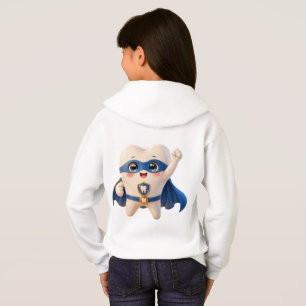 Camiseta Capuz de Crianças do Dente de Super-Herói Impressã