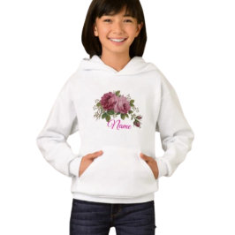 Camiseta Capuz de Elegância Rosa Rosa