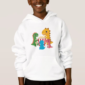 Camiseta Capuz de festa de pipoca Dino para crianças