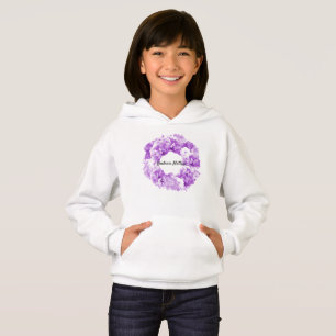 Camiseta Capuz de Flor de Rosto Roxo Gentileza Importa
