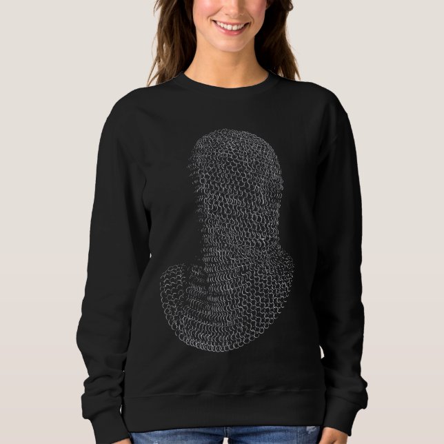 Camiseta Capuz de Guerreiro de Malha de Aço (Frente)