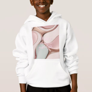 Camiseta Capuz de malha para crianças com gráfico elegante
