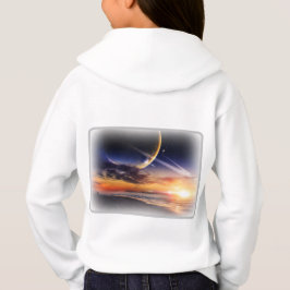 Camiseta Capuz de Moletom Infantil Horizonte do Planeta Cós