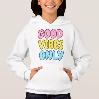 Camiseta Capuz de Moletom Infantil Vibrações Positivas