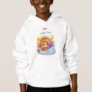 Camiseta Capuz de Moletom Leo Little Star Zodiac Kids Pullo