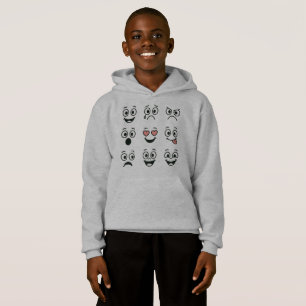 Camiseta Capuz de Monstros de Rostos Frios Azul - Divertido