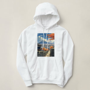 Camiseta capuz de na moda