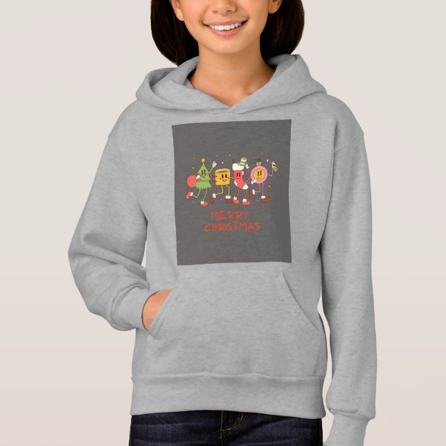 Camiseta capuz de natal alegre (Frente)