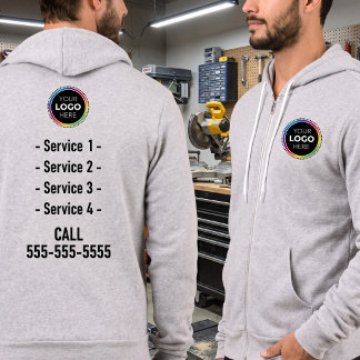 Camiseta Capuz de Negócios de Empreiteiro - Logotipo Frente