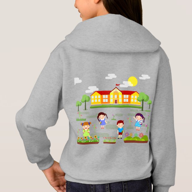 Camiseta capuz infantil (Verso)