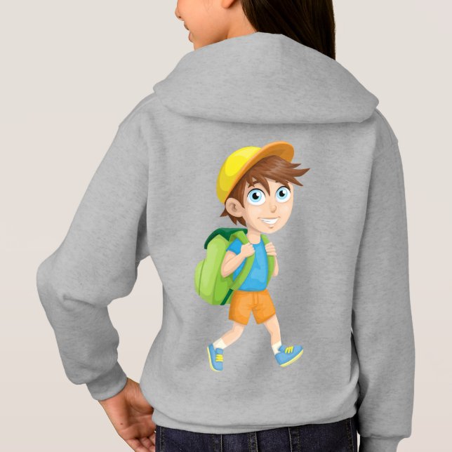 Camiseta capuz infantil (Verso)