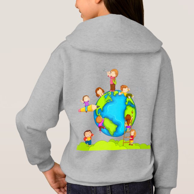 Camiseta capuz infantil (Verso)
