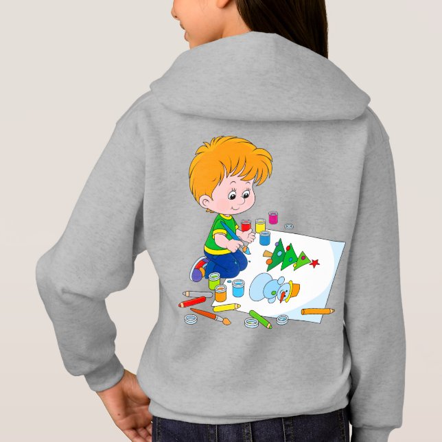 Camiseta capuz infantil (Verso)