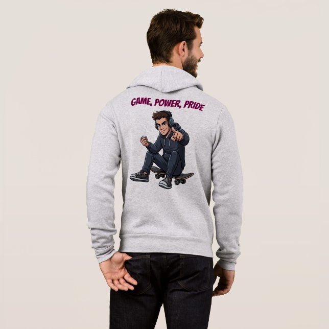 Camiseta Capuz Ryder Game Power Pride – Moda Urbana de Rua  (Parte Traseira Completa)