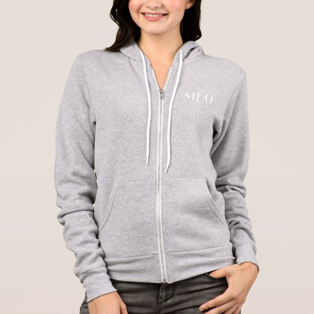 Camiseta Capuz unissex com zíper (Frente)