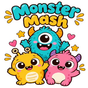 Camiseta Capuzinho Infantil de Monstros Lindos