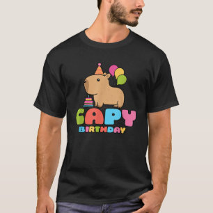 Camiseta Capy Birthday Capybara Lover Funny Rodent Animal B
