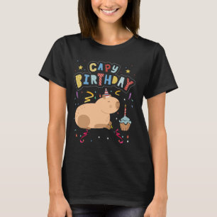Camiseta Capy Birthday Shirt Funny Capybara Animal Boys Gi